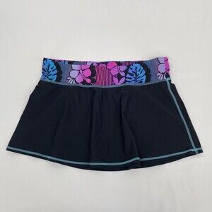 R way Swimwear Girl's Stretch Printed Waistband Pull-On  Skirt Black Size 14.5